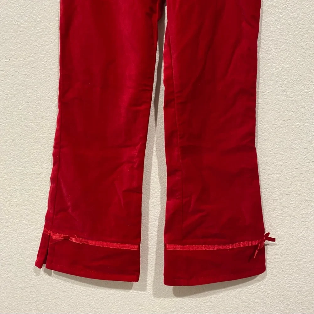 NWOT Kids The Children's Place Girls Red Christmas Holiday Pants Size 7
